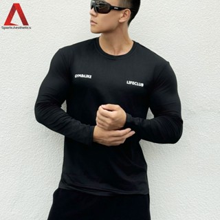 男士健身衫 運動上衣 Gym 彈力 修身 跑步 訓練 休閒 圓領 打底衫 現貨