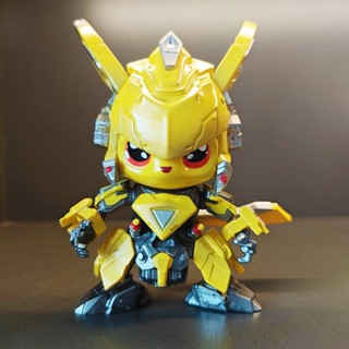 【現貨】神奇寶貝 皮卡丘 COS 大黃蜂 GK手辦 炫酷機甲 變形金剛 Q版 公仔模型 動漫擺件 桌塔 周邊 生日禮物