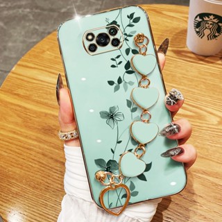 XIAOMI YBD 小米 POCO X3 Pro POCO X3 NFC 加工愛心手鍊線花藤極簡風格電鍍殼手機殼