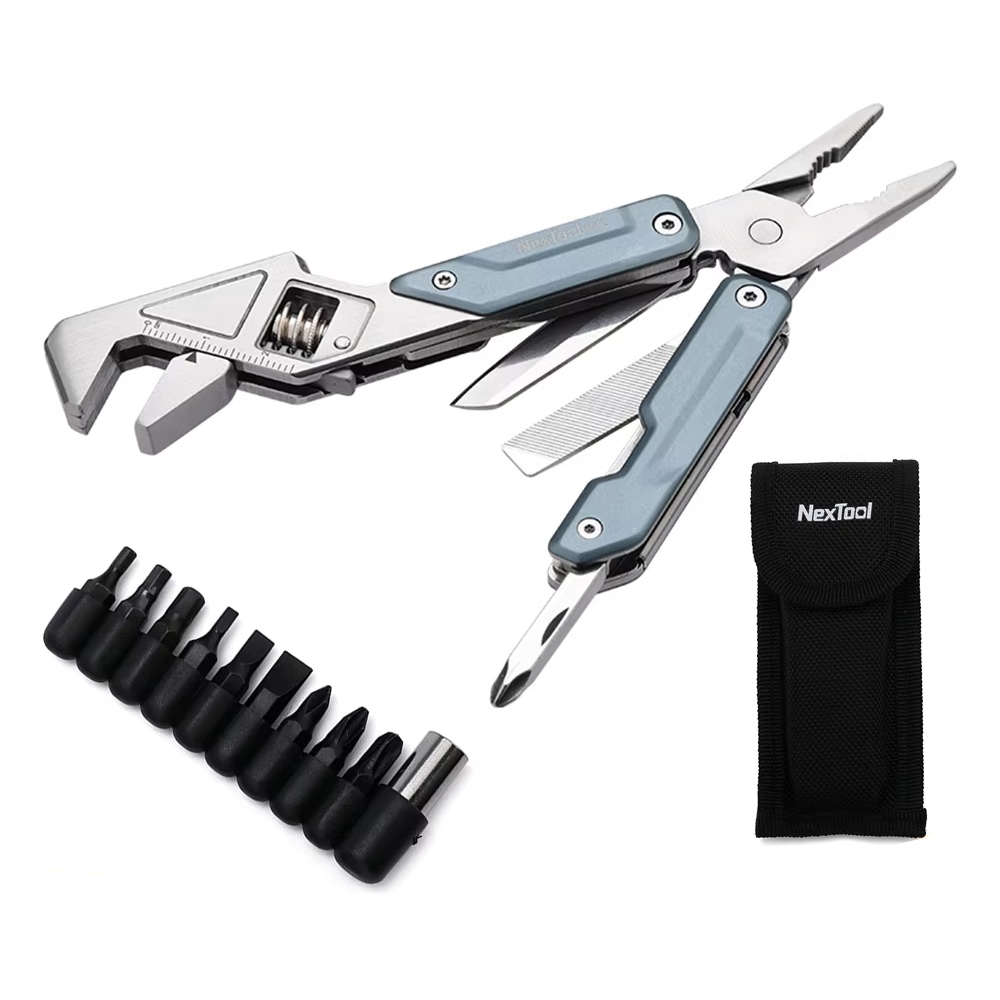 NexTool 輕型扳手 W2 多功能工具 8 合 1 熔鉗多功能扳手螺絲刀戶外野營手動工具