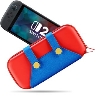 任天堂 Switch 2 保護套,適用於 Nintendo Switch/OLED 2025,帶 10 個遊戲墨盒支架的