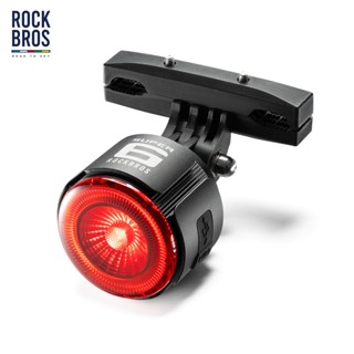 ROCKBROS 自行車燈智慧燈騎行尾燈感應IPX5防水高亮射燈安全騎行裝備自行車配件