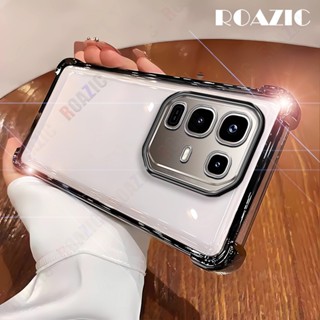 Luxuy 電鍍透明外殼相容 infinix Note 50 Pro+ 5G 加厚四角超防摔軟防震 TPU 手機保護套