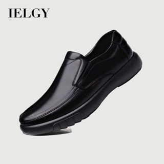 IELGY 男鞋春季新款男士商務鞋休閒鞋戶外男士皮鞋
