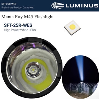 Manta Ray M45 手電筒帶 SFT-25R LED 2000LM 6500K 白光淋浴燈野營遠足燈