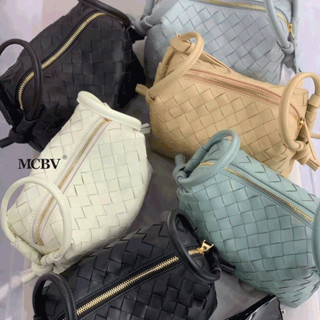 MCBV工廠直銷羊皮手工編織琳迪包羊皮休閒百搭手提單肩斜揹包醫生包枕頭包