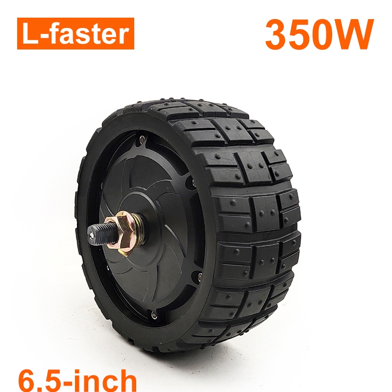 L-faster 350W 6.5英寸越野實心輪胎無刷輪轂電機胖輪電動滑板車