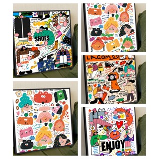 MOZI ✨40*50cm /30*40cm 油畫多巴胺數字油畫禮物diy填充畫塗色畫手工畫數字畫丙烯畫油彩畫裝飾畫