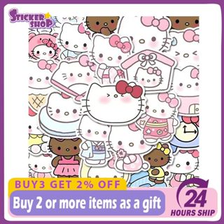 100 件裝可愛 Hello Kitty 卡通貼紙卡哇伊三麗鷗動漫塗鴉手機筆記本電腦 DIY 貼紙