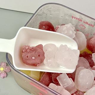 現貨~冰塊模具HELLO KITTY母嬰級矽膠材質自製冰神器矽膠冰格四件套大冰盒冰鏟製作果凍冰塊
