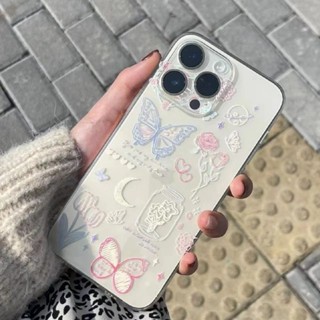 鮮花小蝴蝶適用小米 15U 14U 13TPro 13Pro 紅米 14C Note 14Pro+ 13 手機殼透明軟
