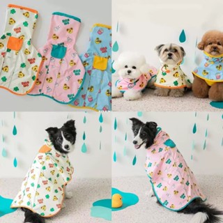 💕💕 韓國寵物狗狗防水雨衣雨披 中小型大型犬連帽卡通披風 泰迪比熊衣服