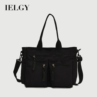 IELGY 大容量簡約女士單肩斜揹包 百搭燈芯絨手提包