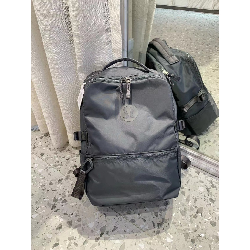 Lululemon男女雙肩包時尚尼龍雙肩包防水旅行休閒大容量書包大容量戶外