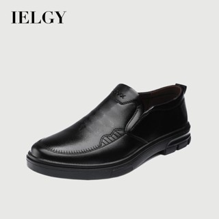 ielgy 男士軟底低幫商務皮鞋