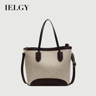 IELGY 復古大容量春夏休閒斜揹包 手提水桶包