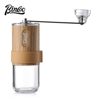 BINCOO 手動磨豆機 咖啡豆研磨器 手搖咖啡器具 小型便攜不鏽鋼鋼芯 適合戶外旅行