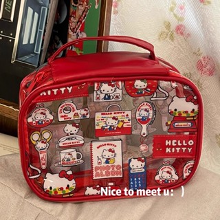 HelloKitty PVC手提包少女大容量防水濺手提袋kitty手提包凱蒂貓果凍包環保袋卡通手拎包