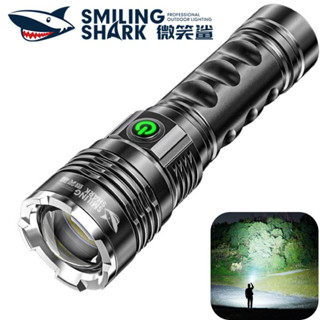 微笑鯊正品 E512 強光手電筒 P70 5000流明 Led手電筒 USB充電 3檔位高CP值 變焦防水 戶外家用應急