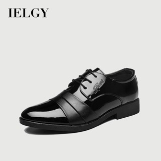 IELGY 新款皮鞋男士休閒鞋商務正裝辦公鞋