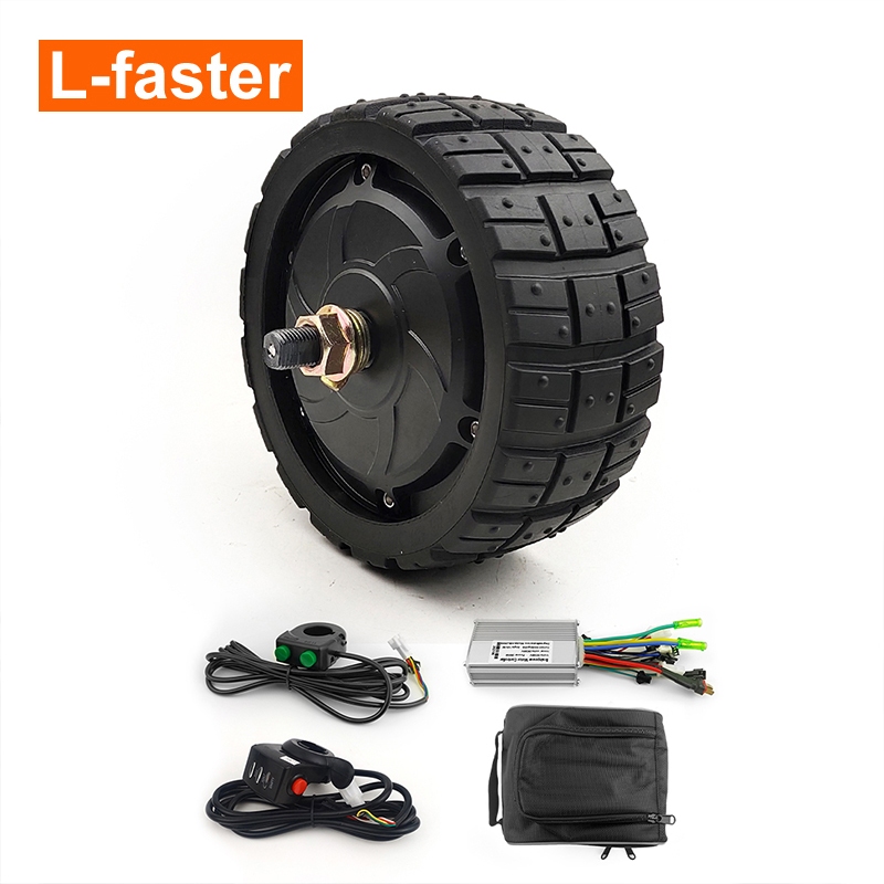 L-faster 350W Ebike 踏板車 6.5 英寸越野實心輪胎無刷輪轂電機胖輪帶控制器套裝