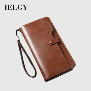 IELGY 男士長款時尚多功能手機包拉鍊錢包