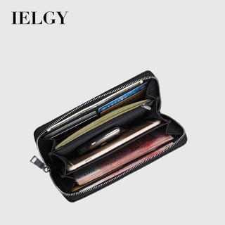 IELGY Long 男士拉鍊多卡錢包