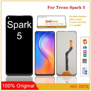 適用 傳音 TECNO Spark 5 螢幕液晶手機顯示內外屏帶框總成LCD