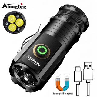 AloneFire P35 超亮迷你戶外 EDC 手電筒 3 LED 便攜式 TYPE-C 可充電防水遠足露營帶 183