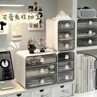 桌面物品三層抽屜式收納盒 辦公桌化妝品收納盒 小抽屜整理盒 學生小雜物置物架slight精選好物