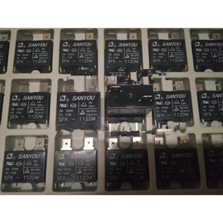 迷你電子繼電器 SFK-112DM SFK-112DM-E SFK-112DM-GW 12V空調繼電器4腳20A 25A