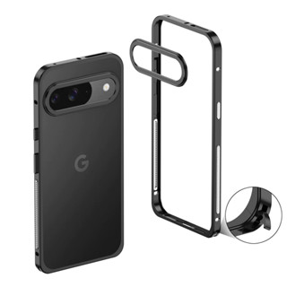 適用於 Google Pixel 9 Pro XL 9Pro 9 Pixel9 手機保護套的超薄輕質海馬扣金屬保險槓外殼