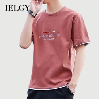 IELGY 短袖男士T恤新款修身韓版時尚夏季休閒上衣男