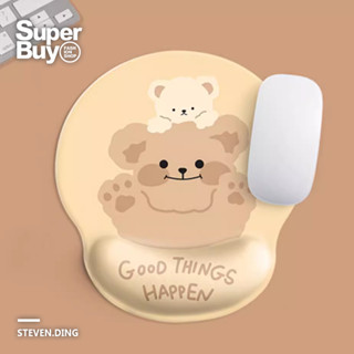【Superbuy】3D矽膠滑鼠墊/辦公滑鼠墊/遊戲滑鼠墊 記憶棉回彈手託/柔軟手腕墊/護腕墊 卡通滑鼠墊 矽膠護墊防滑