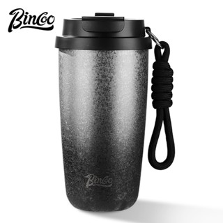 BINCOO 漸變咖啡杯 外帶大容量保溫杯 高顏值戶外隨行杯 不銹鋼水杯 500ML