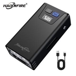 HaixnFire W203戶外野營燈USB充電3000流明泛光燈LED手電筒前後頭燈自行車燈自行車配件應急EDC燈