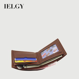 IELGY 男士短款簡約顯瘦PU皮錢包