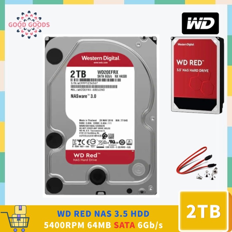 4枚セット　WD Red 2TB HDD WD20EFRX (k30-33) Amazon.com: Western Digital 2TB WD Red Plus NAS Internal