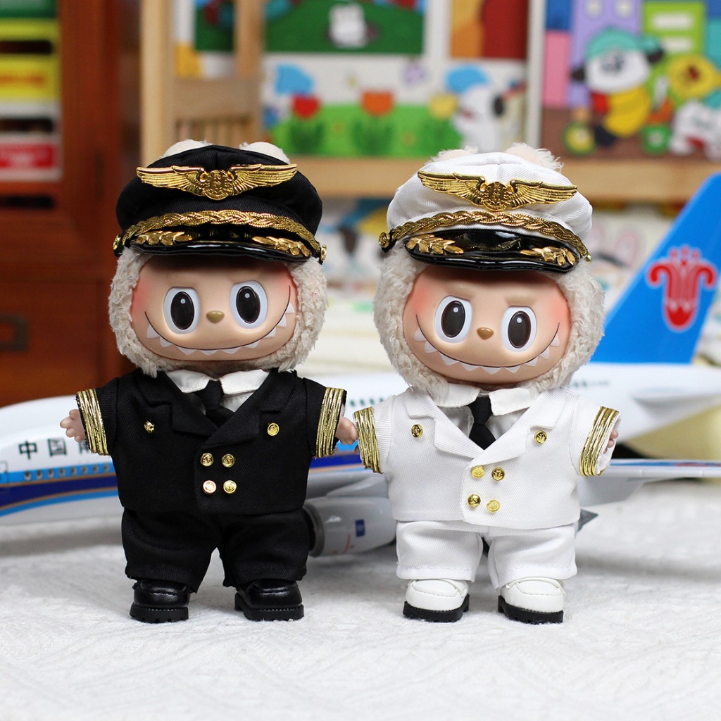 17cm labubu V1& V2& V3 重工船長心跳馬卡龍套裝(僅衣服)