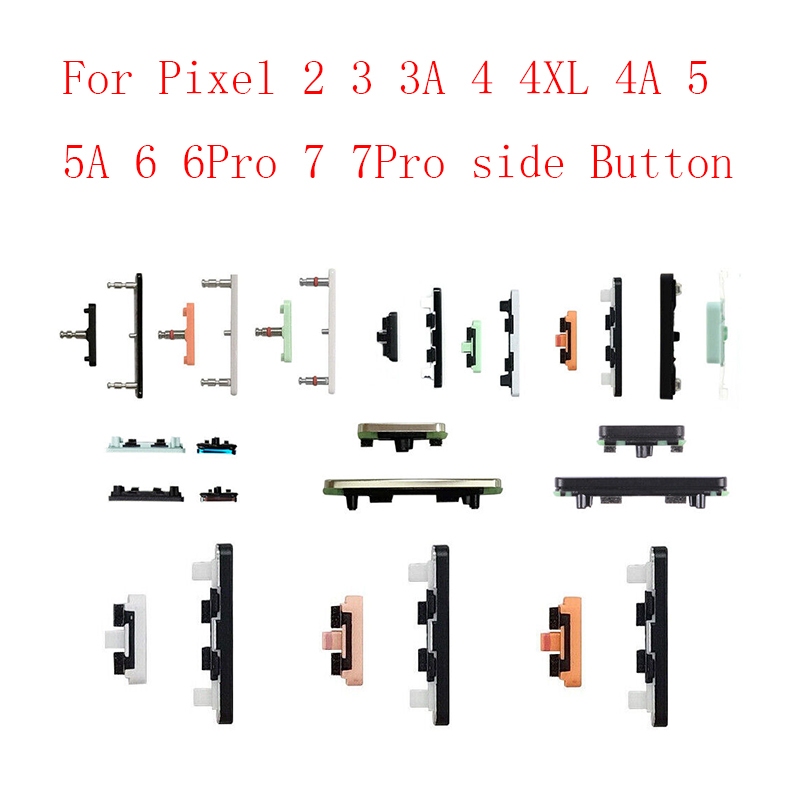 電源按鈕開/關適用於Pixel 5 5A 6 6A 6 8 9 Pro XL 7 2 2XL 3 3A 4 4A侧键边键