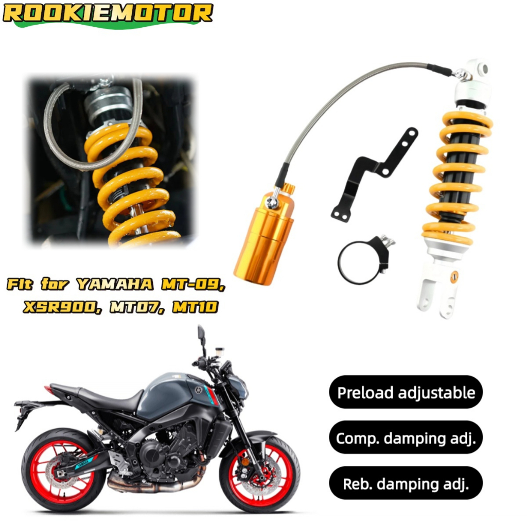 山葉 雅馬哈 MT-09 XSR900 MT-07 MT-10 升級後避震器可調預載/壓縮/回彈阻尼 325MM避震器