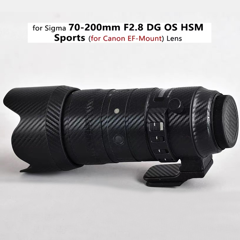 適用於 Sigma 70-200mm F2.8 DG OS HSM Sports 適用於佳能卡口相機鏡頭貼紙外套包裝保護