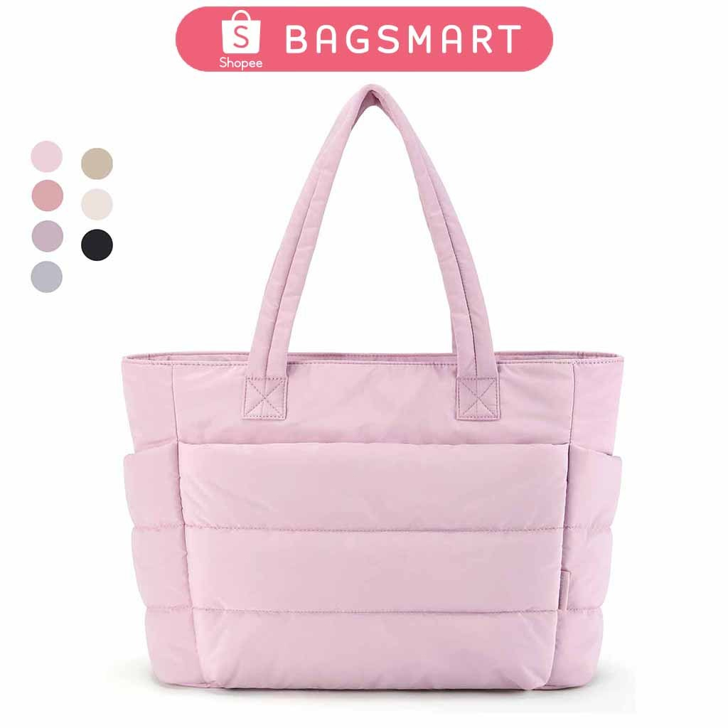 快速出貨【BAGSMART官方旗艦店】雲朵托特包大容量单肩包带電脑隔唇手提包旅行包健身包適用於通勤户外