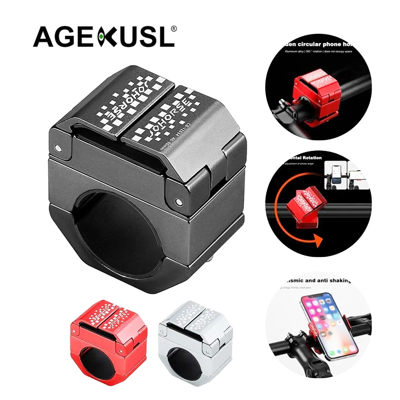 自行車手機支架環形鋁合金手機架防震自行車手機支架支架用於 Brompton 3Sixty Pikes Royale Ca