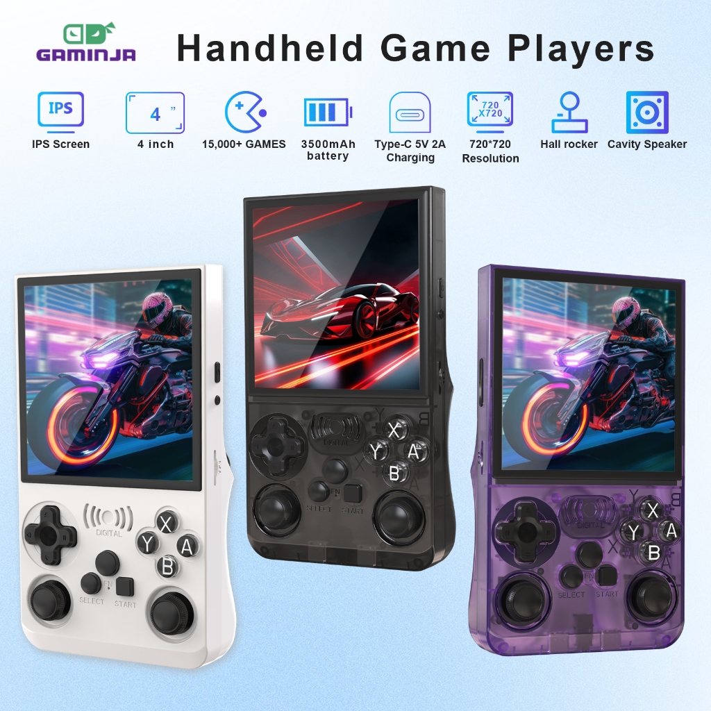 ANS13 便攜式遊戲機 + 15,000 遊戲 64GB Linux 系統 3.5 英寸 IPS 顯示屏
