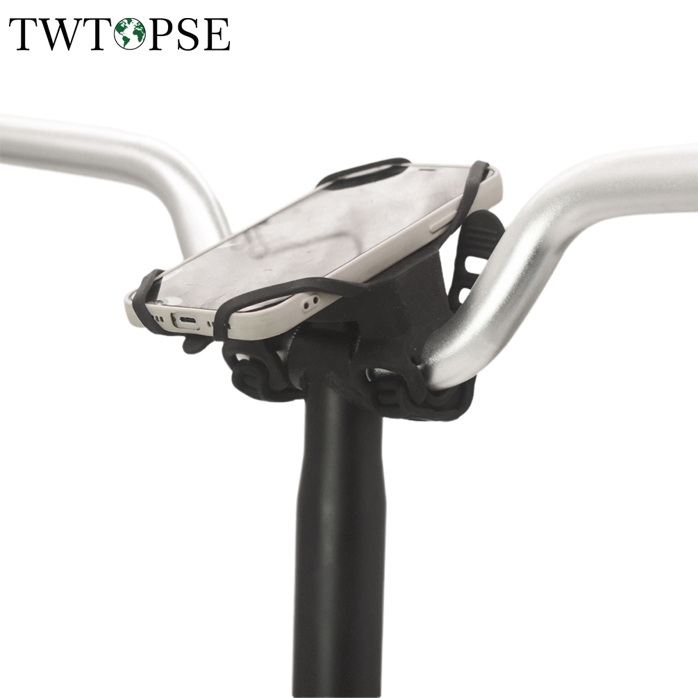 TWTOPSE 矽膠自行車手機支架支架適用於 Brompton 折疊自行車 A C P 線智能手機架支架