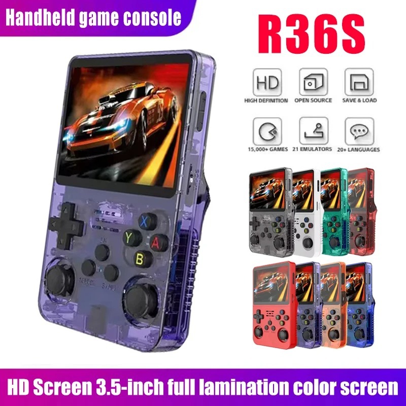 ARKOS R36S 復古手持遊戲機 Linux 系統 3.5 英寸 IPS 屏幕視頻播放器 64GB/128GB 便攜