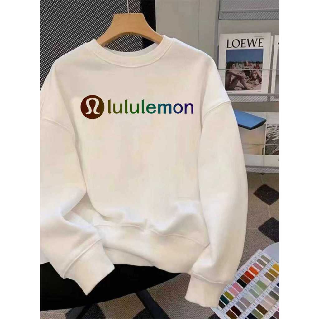 LULULEMON 純棉圓領大學T 字母logo印花休閒百搭
