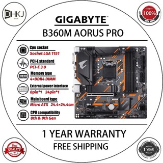 二手技嘉 B360M AORUS PRO 主機板 64GB DVI HDMI 3 * M.2 LGA 1151 DDR4