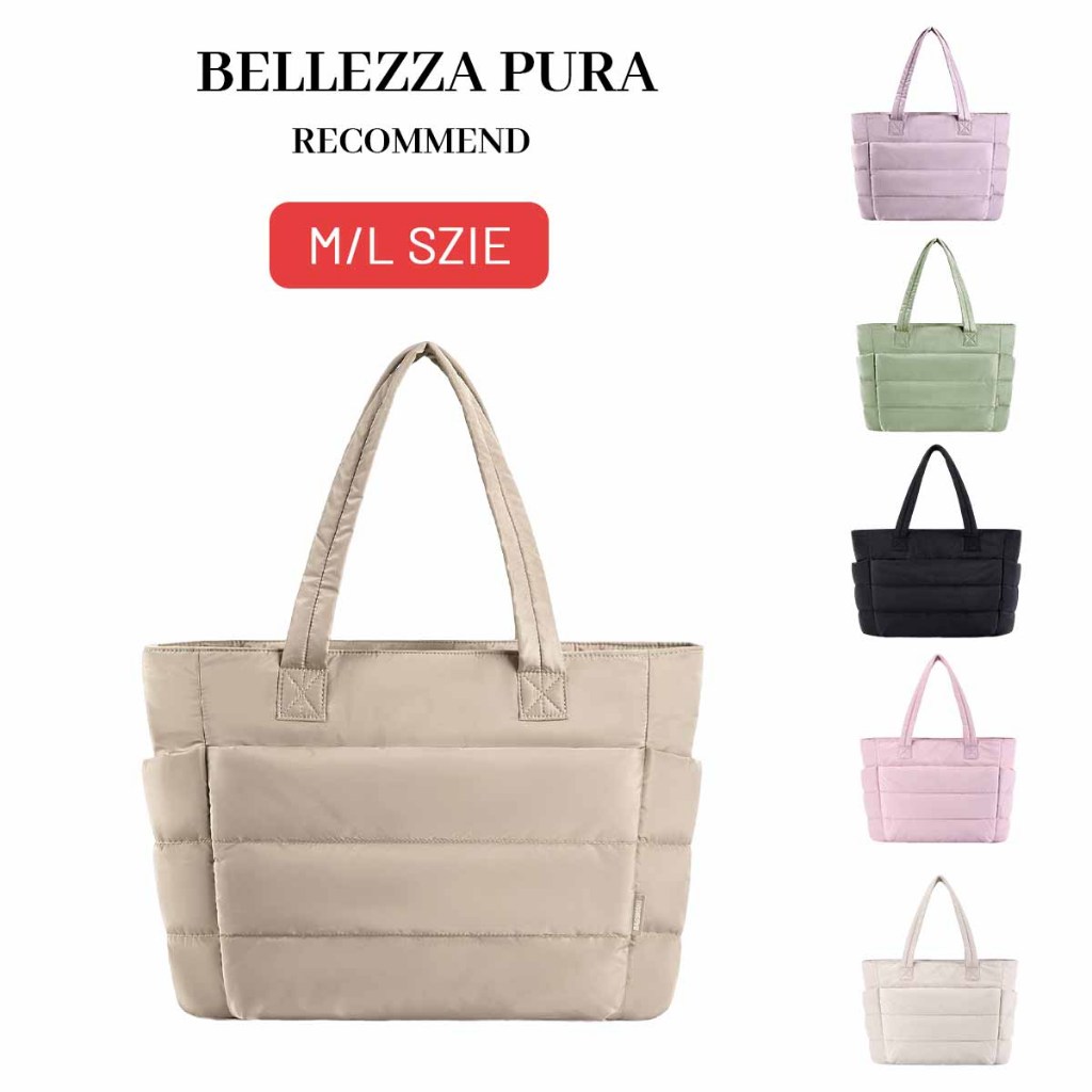 Bellezza Pura Puffy 手提包輕便防水手提包旅行工作健身包 14/15.6 英寸筆記本電腦包 簡約公文包